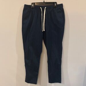 J Crew Navy Blue Flex Joggers with Drawstring Men's L